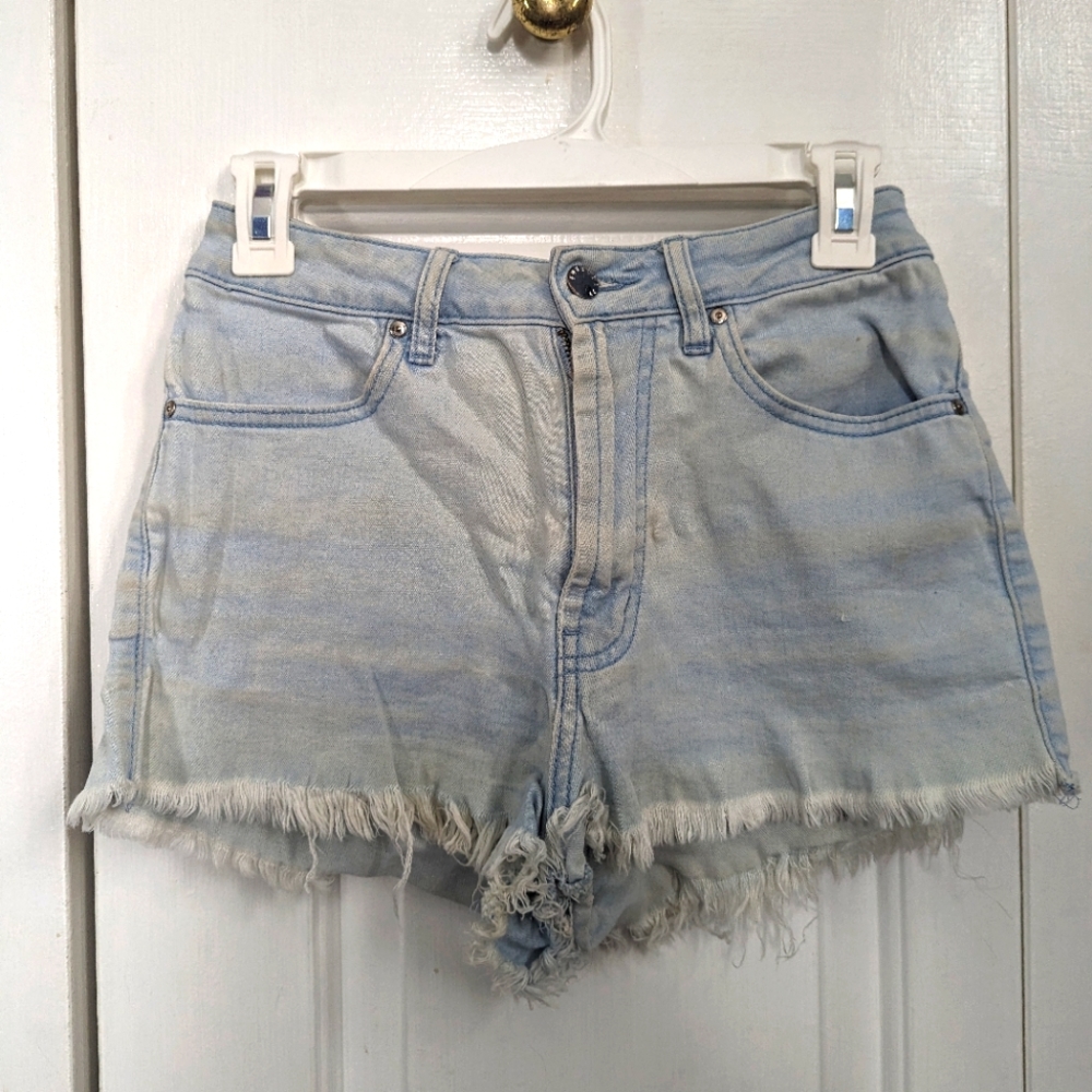 High waisted denim shorts